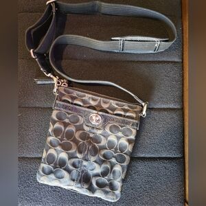 COACH Signature Canvas Crossbody with Turnlock
